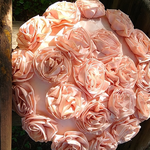 Serendipity Satin Rose Pillow - Picture 1 of 2